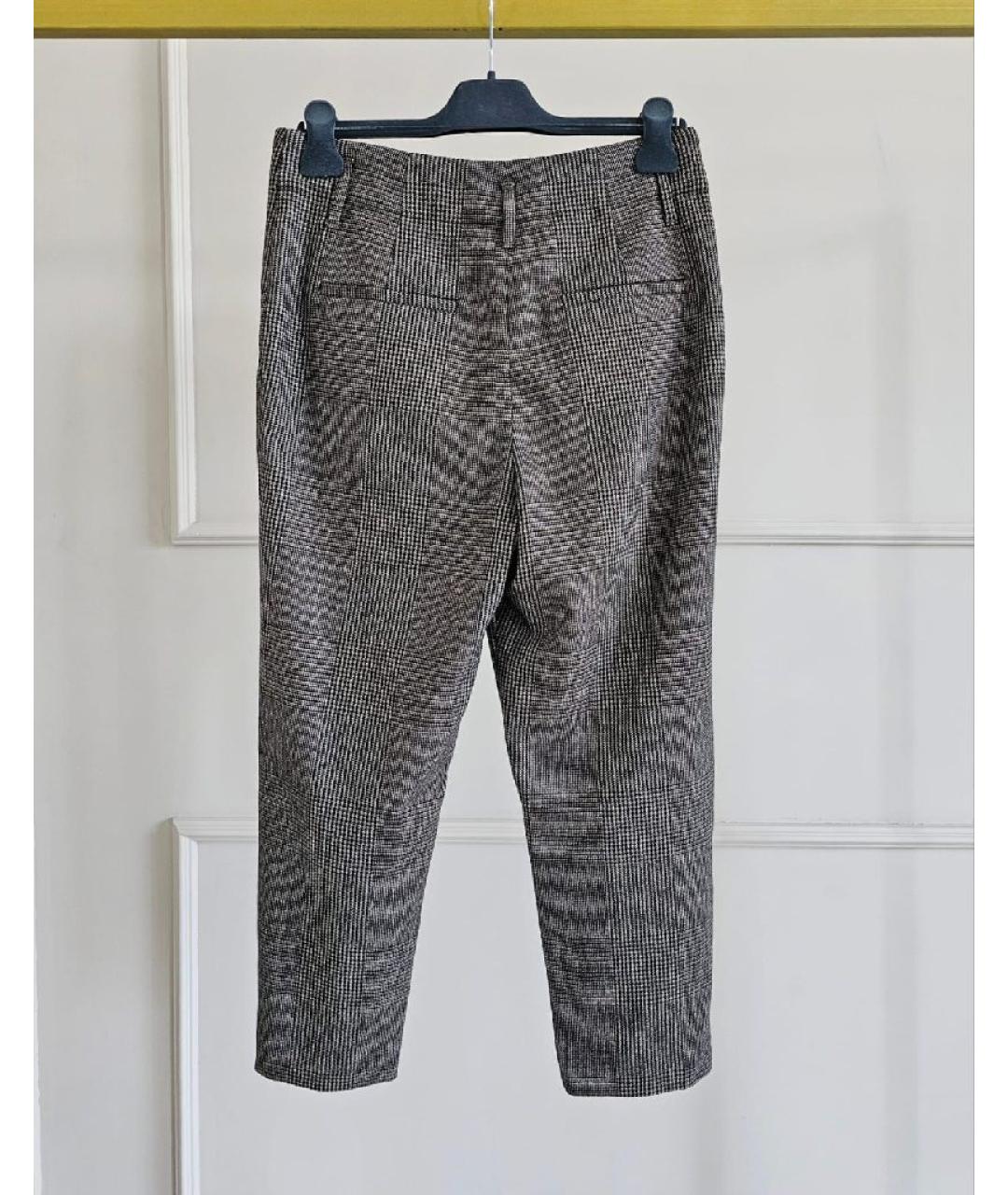 BRUNELLO CUCINELLI Коричневые хлопковые брюки широкие, фото 2