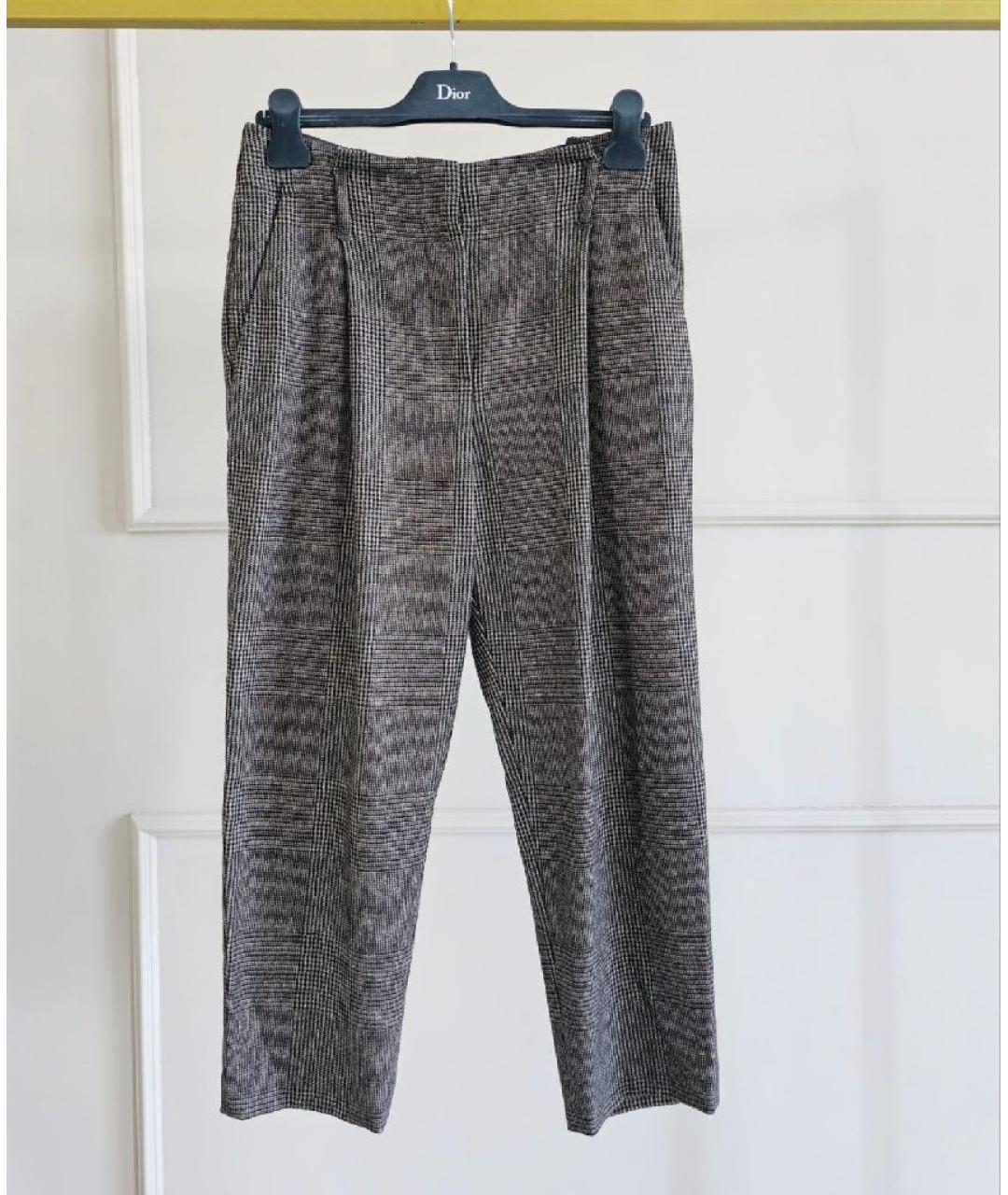 BRUNELLO CUCINELLI Коричневые хлопковые брюки широкие, фото 10
