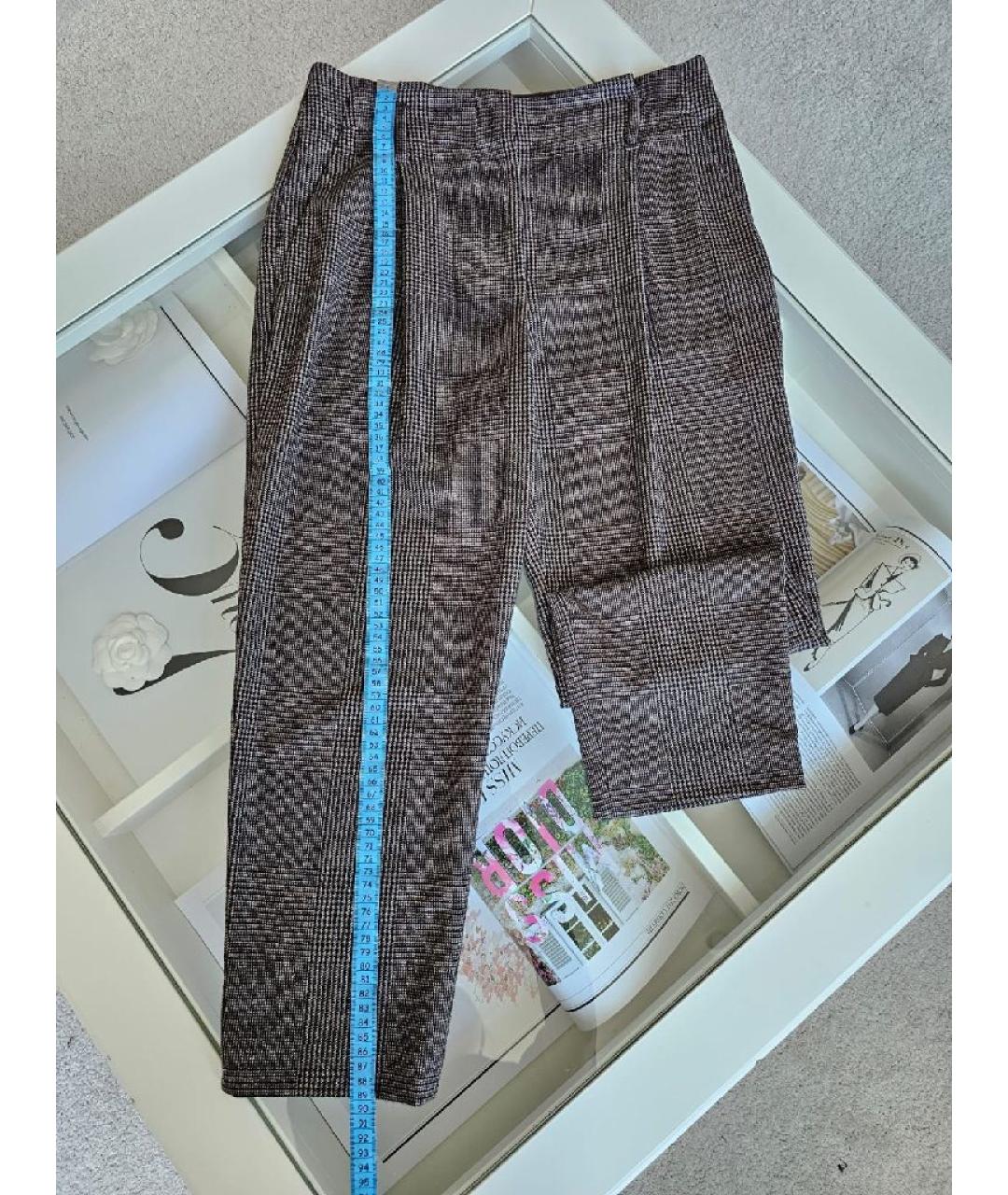 BRUNELLO CUCINELLI Коричневые хлопковые брюки широкие, фото 5