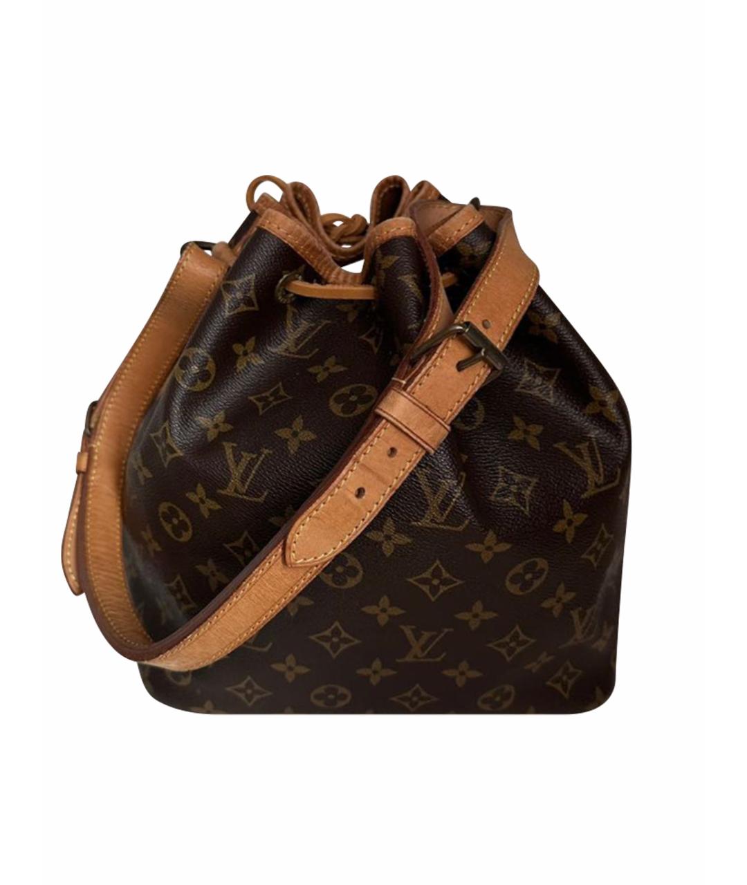 LOUIS VUITTON Коричневая кожаная сумка через плечо, фото 1