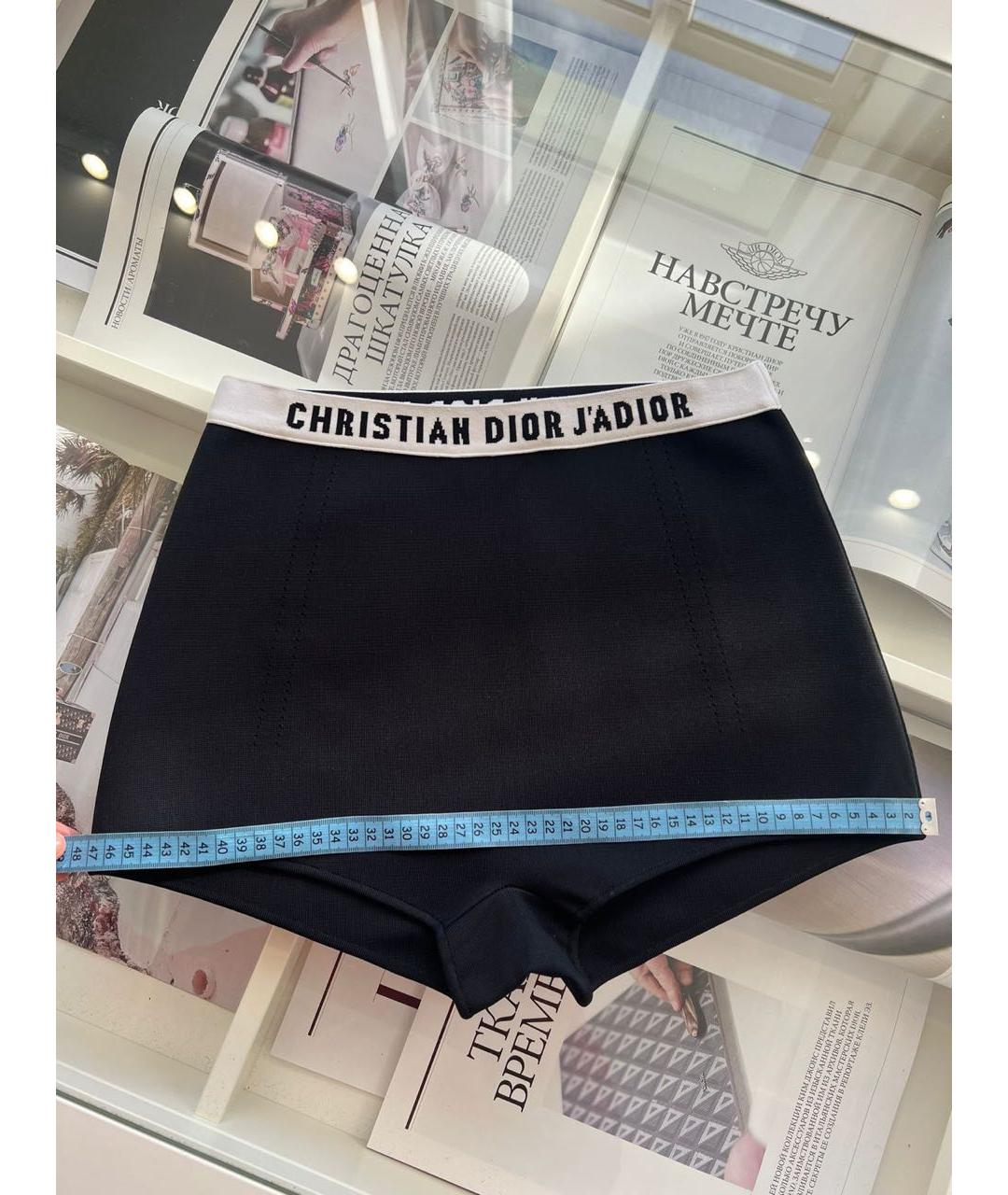CHRISTIAN DIOR Черные вискозные шорты, фото 7