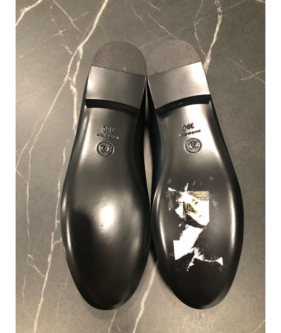 CHANEL Черные кожаные балетки, фото 3