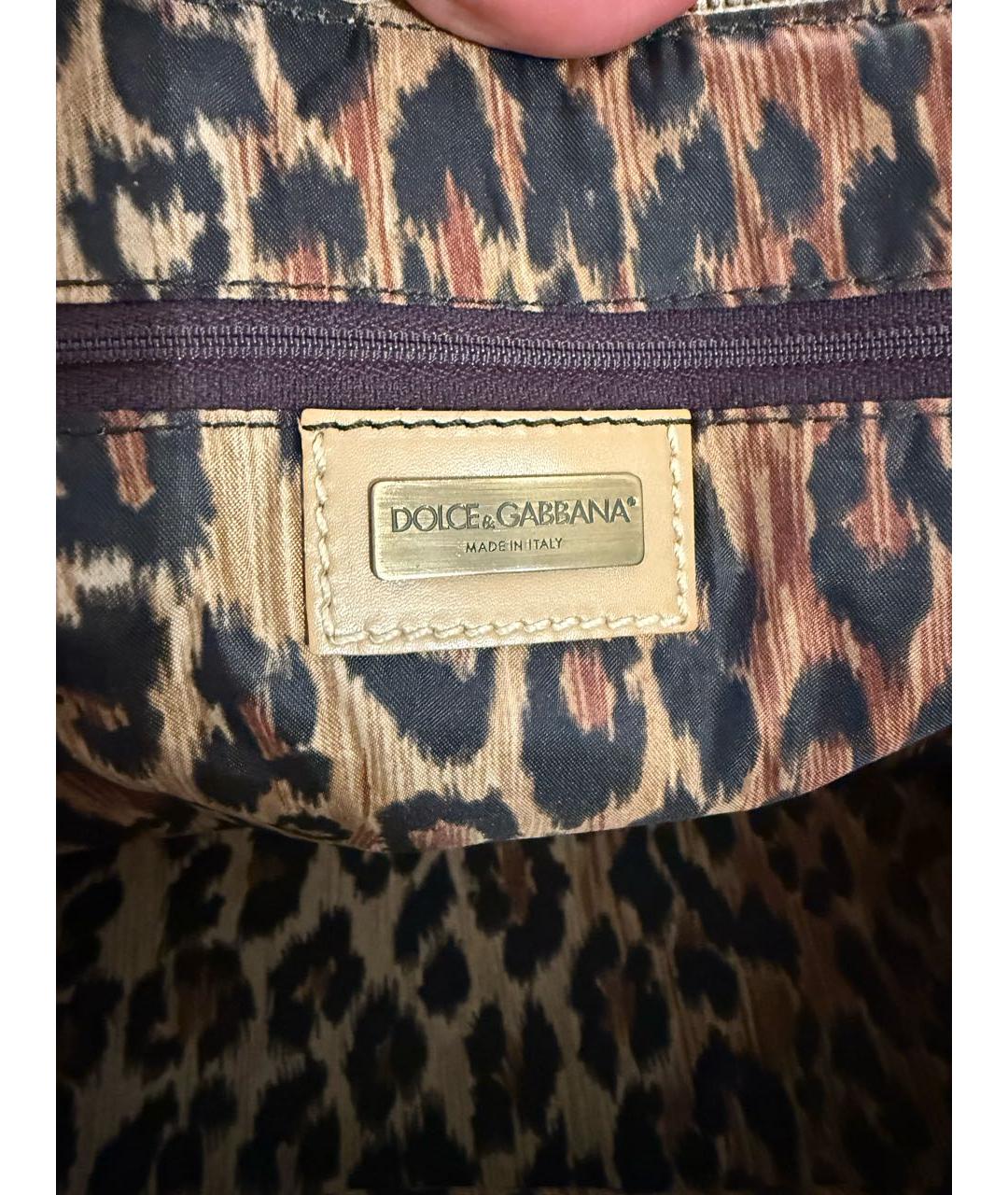 DOLCE&GABBANA Темно-синяя деним сумка с короткими ручками, фото 6
