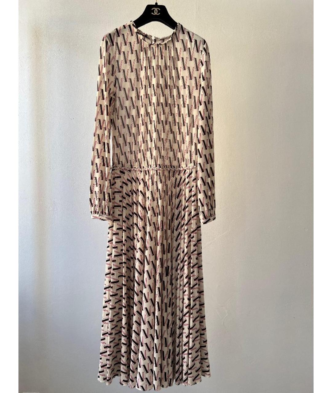 VALENTINO Хаки вискозное повседневное платье, фото 10