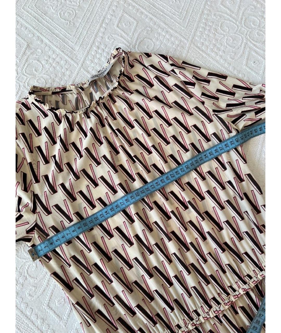 VALENTINO Хаки вискозное повседневное платье, фото 8
