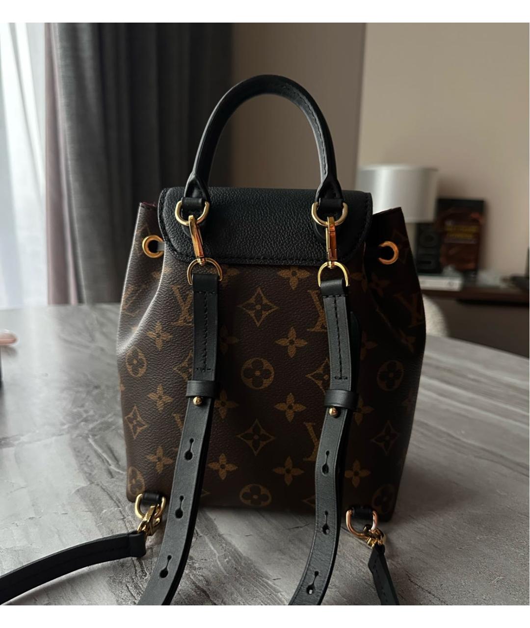 LOUIS VUITTON Коричневый кожаный рюкзак, фото 3