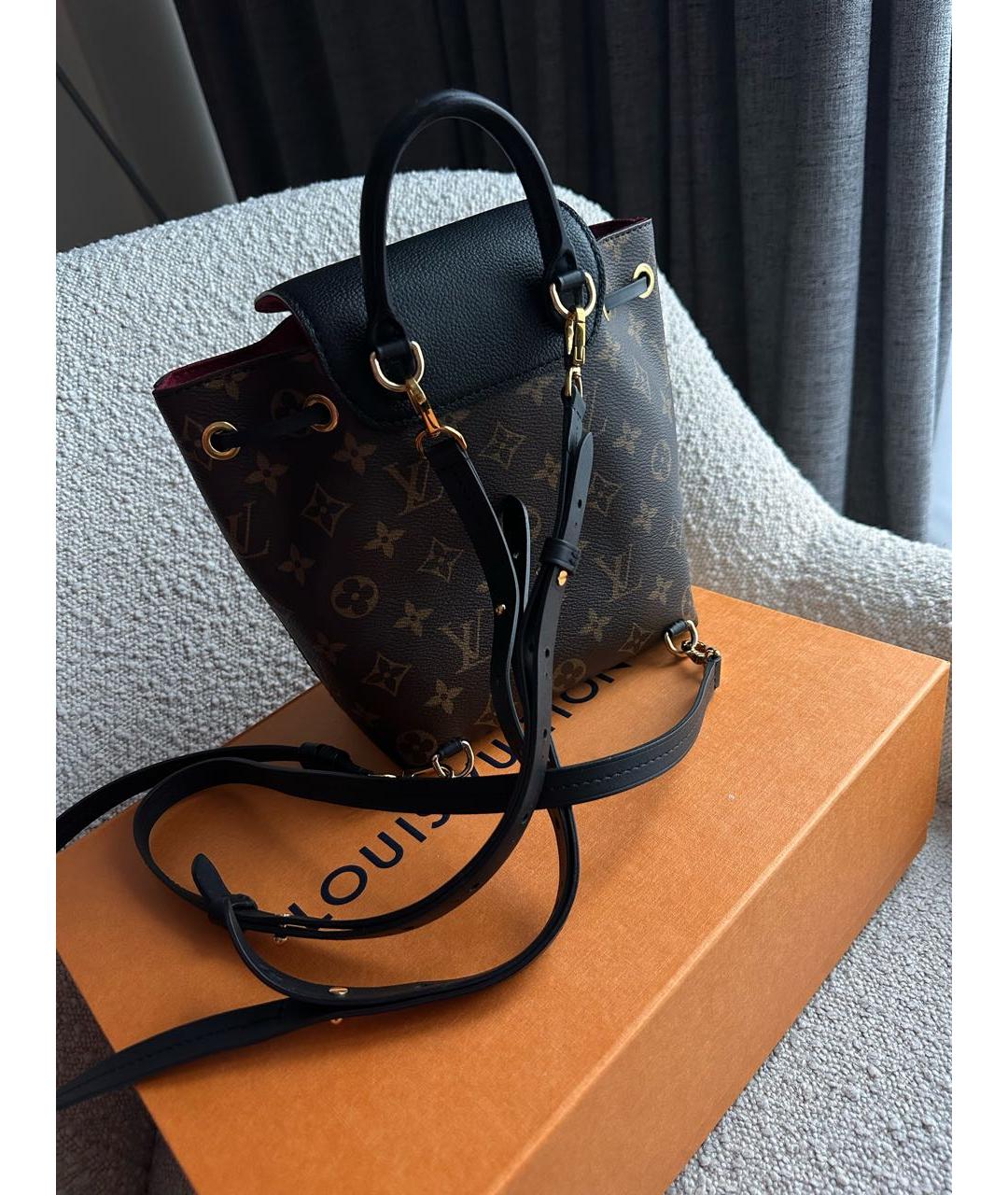 LOUIS VUITTON Коричневый кожаный рюкзак, фото 8