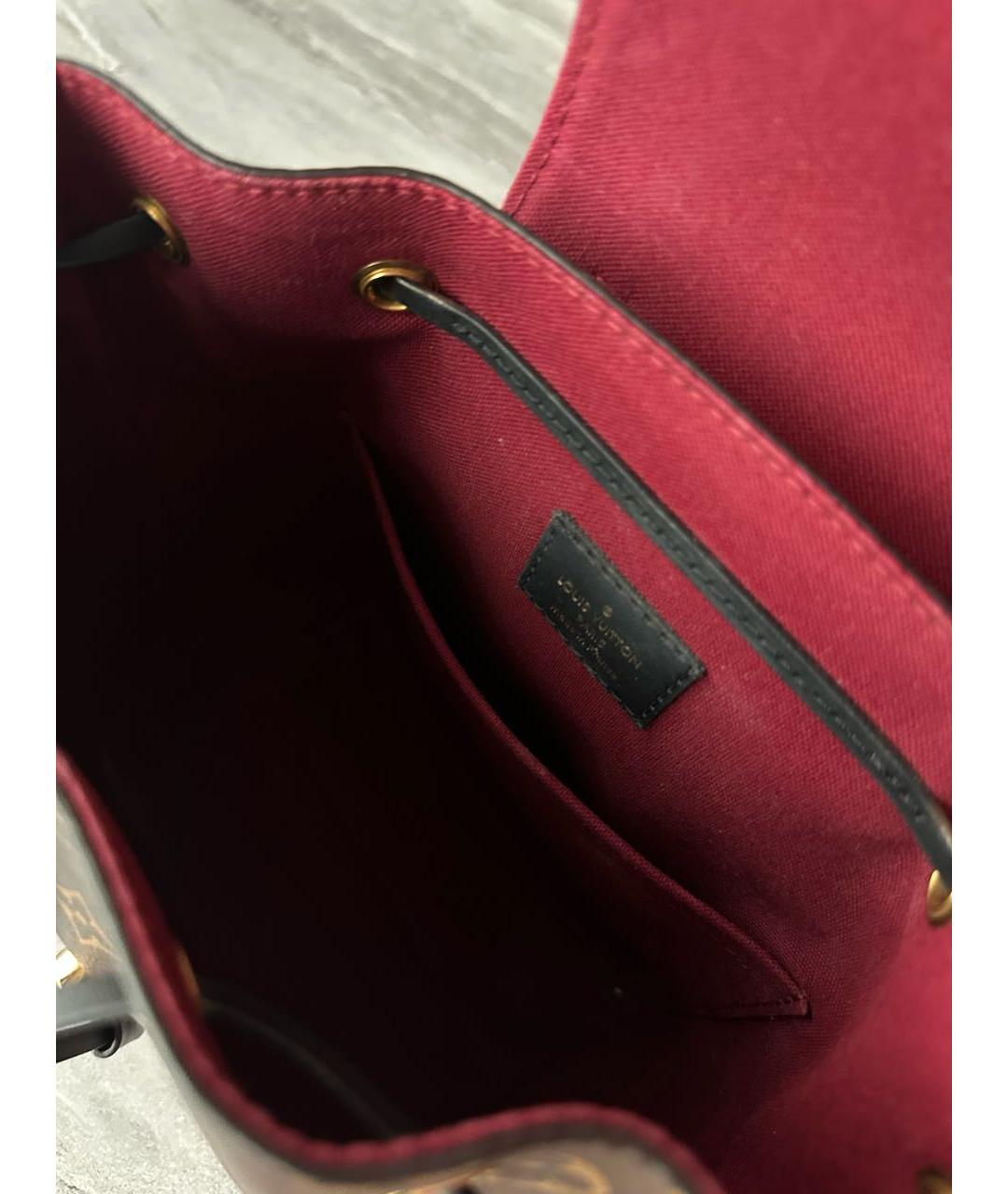 LOUIS VUITTON Коричневый кожаный рюкзак, фото 4