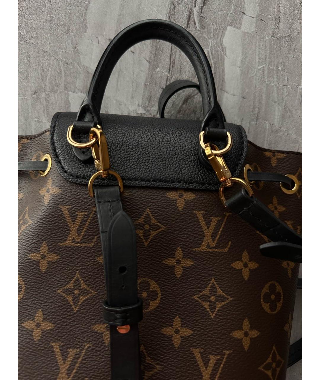 LOUIS VUITTON Коричневый кожаный рюкзак, фото 6