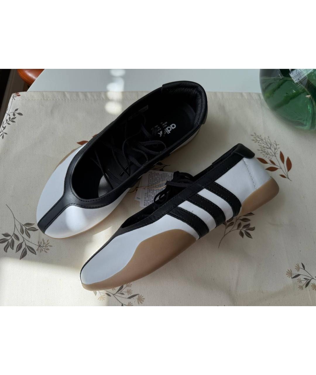 ADIDAS Белые кожаные кеды, фото 2
