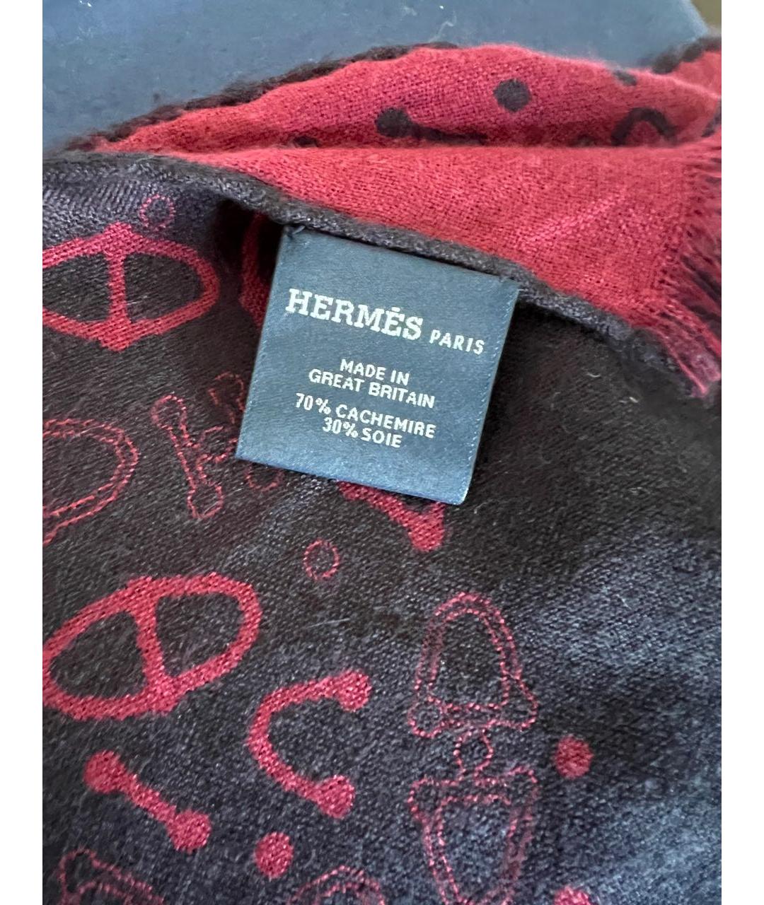 HERMES Мульти кашемировый шарф, фото 7