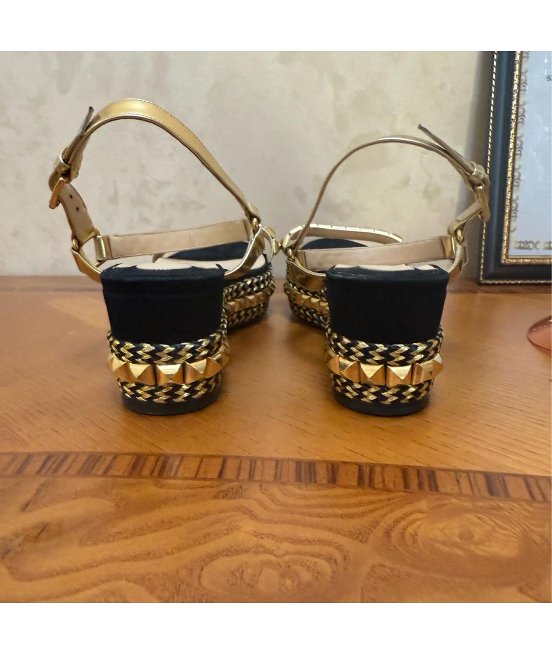 CHRISTIAN LOUBOUTIN Золотые эспадрильи, фото 4