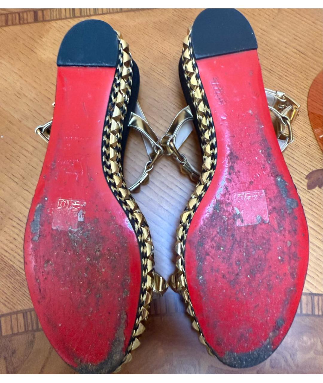 CHRISTIAN LOUBOUTIN Золотые эспадрильи, фото 5