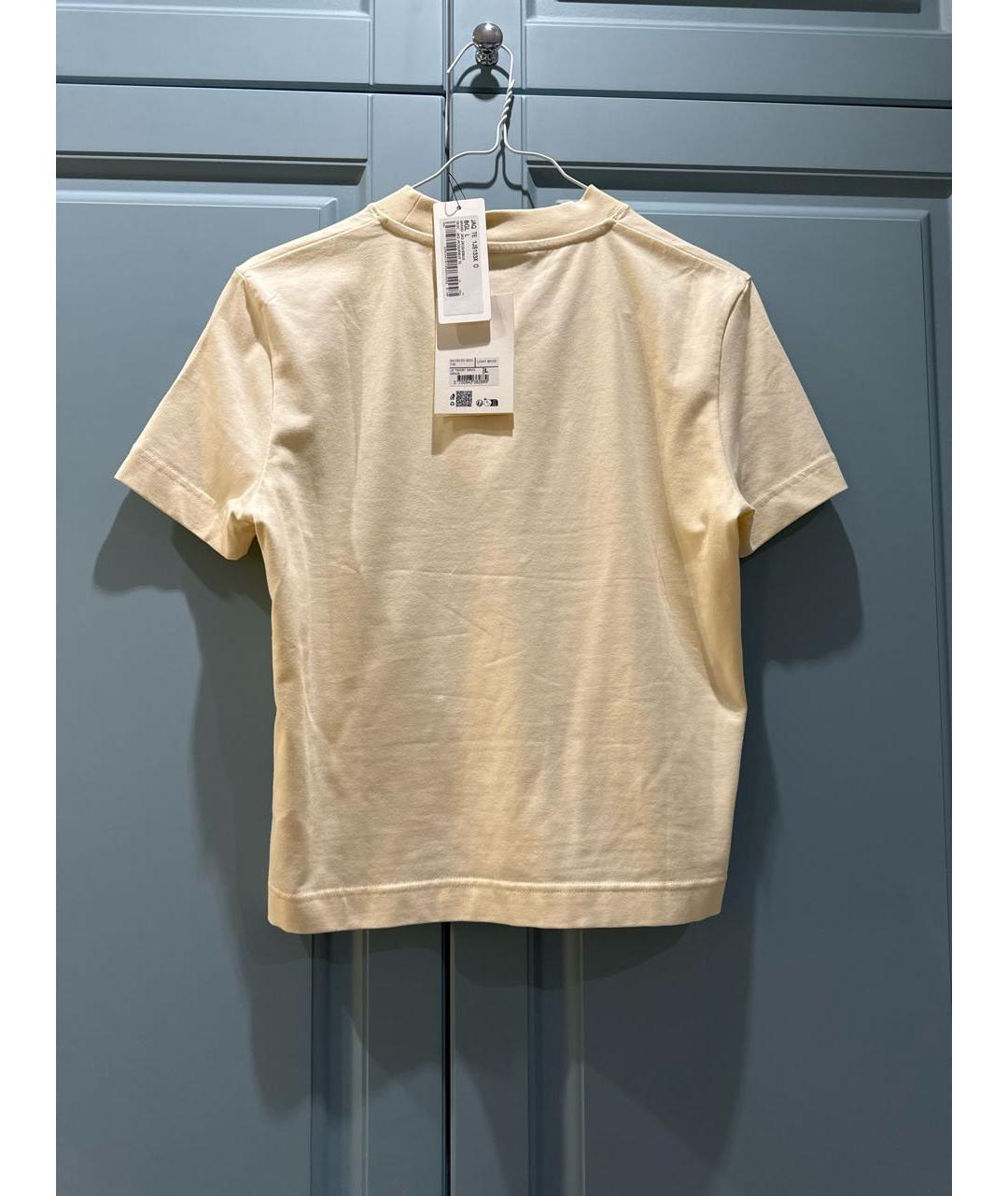 JACQUEMUS Бежевая хлопковая футболка, фото 2