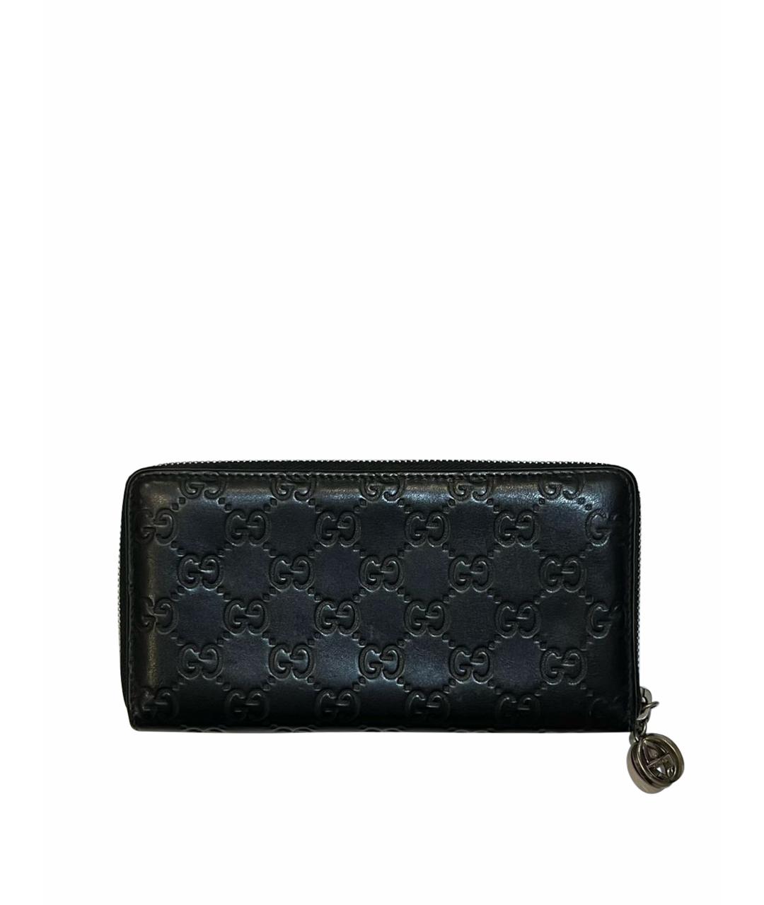 GUCCI Черный кожаный кошелек, фото 1