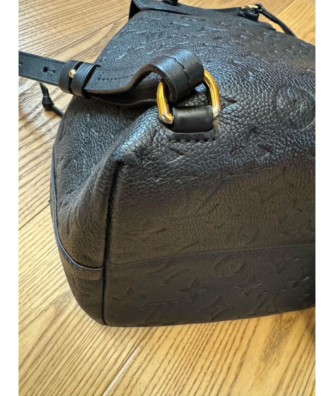 LOUIS VUITTON Черный кожаный рюкзак, фото 3