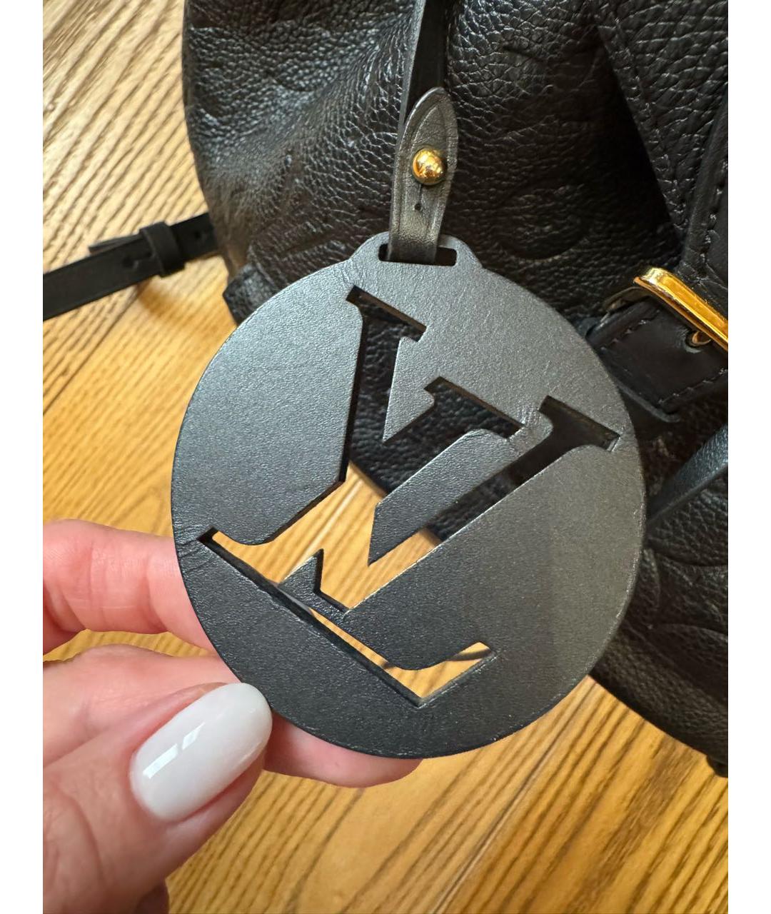 LOUIS VUITTON Черный кожаный рюкзак, фото 7