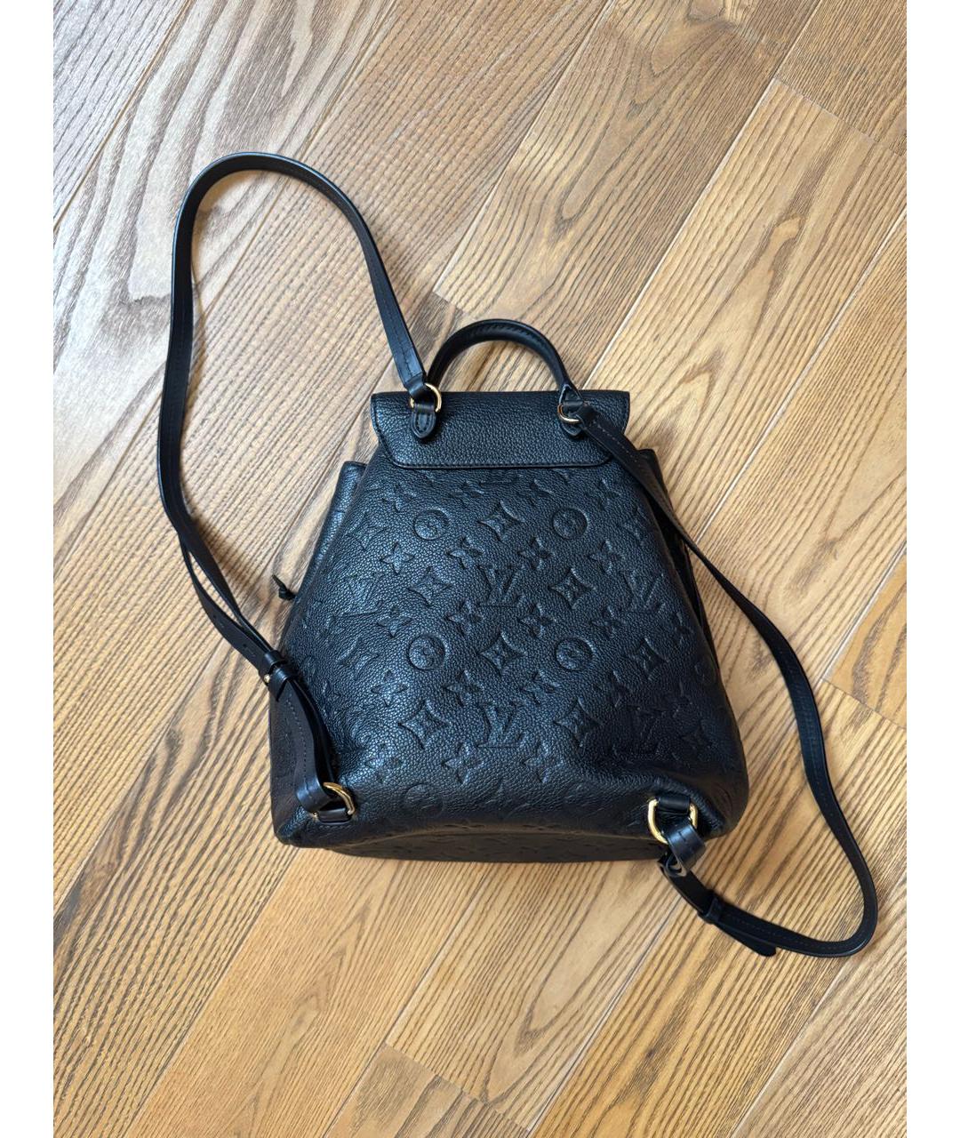 LOUIS VUITTON Черный кожаный рюкзак, фото 2