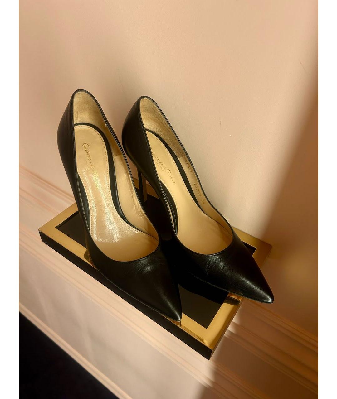 GIANVITO ROSSI Черные кожаные туфли, фото 2