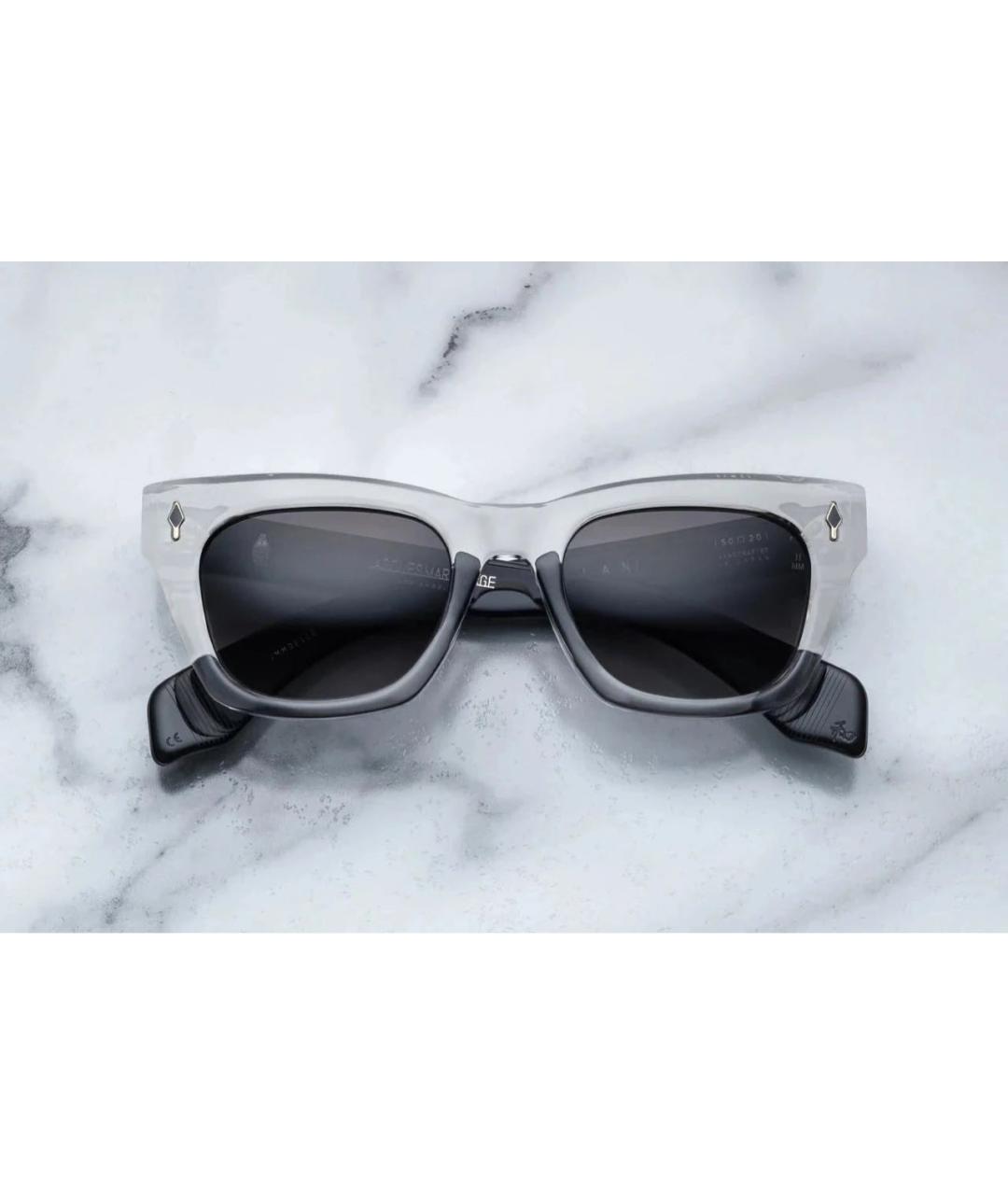 JACQUES MARIE MAGE Черные пластиковые солнцезащитные очки, фото 2