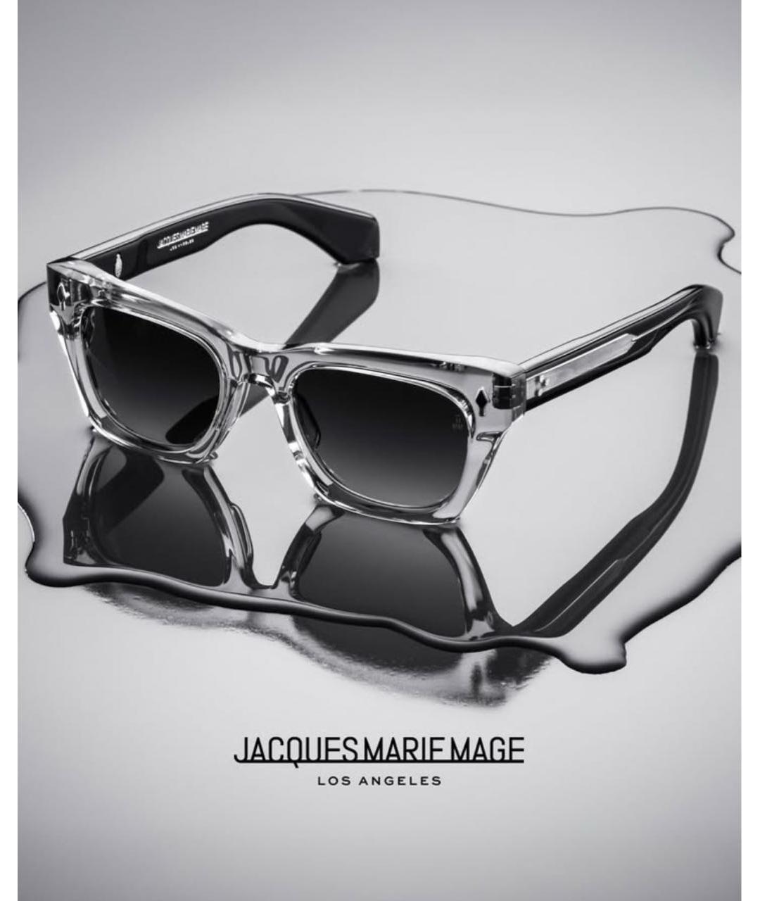 JACQUES MARIE MAGE Черные пластиковые солнцезащитные очки, фото 5