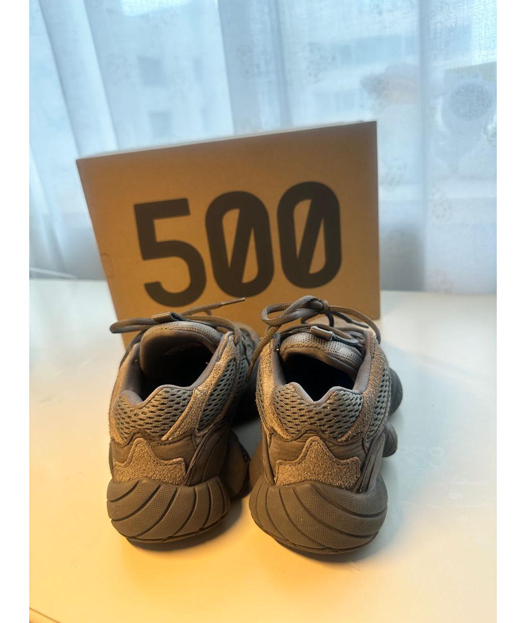 ADIDAS YEEZY Коричневые замшевые кроссовки, фото 4
