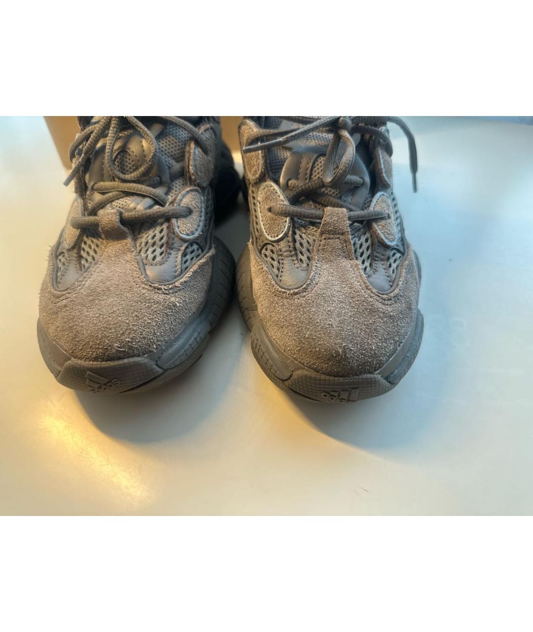 ADIDAS YEEZY Коричневые замшевые кроссовки, фото 8