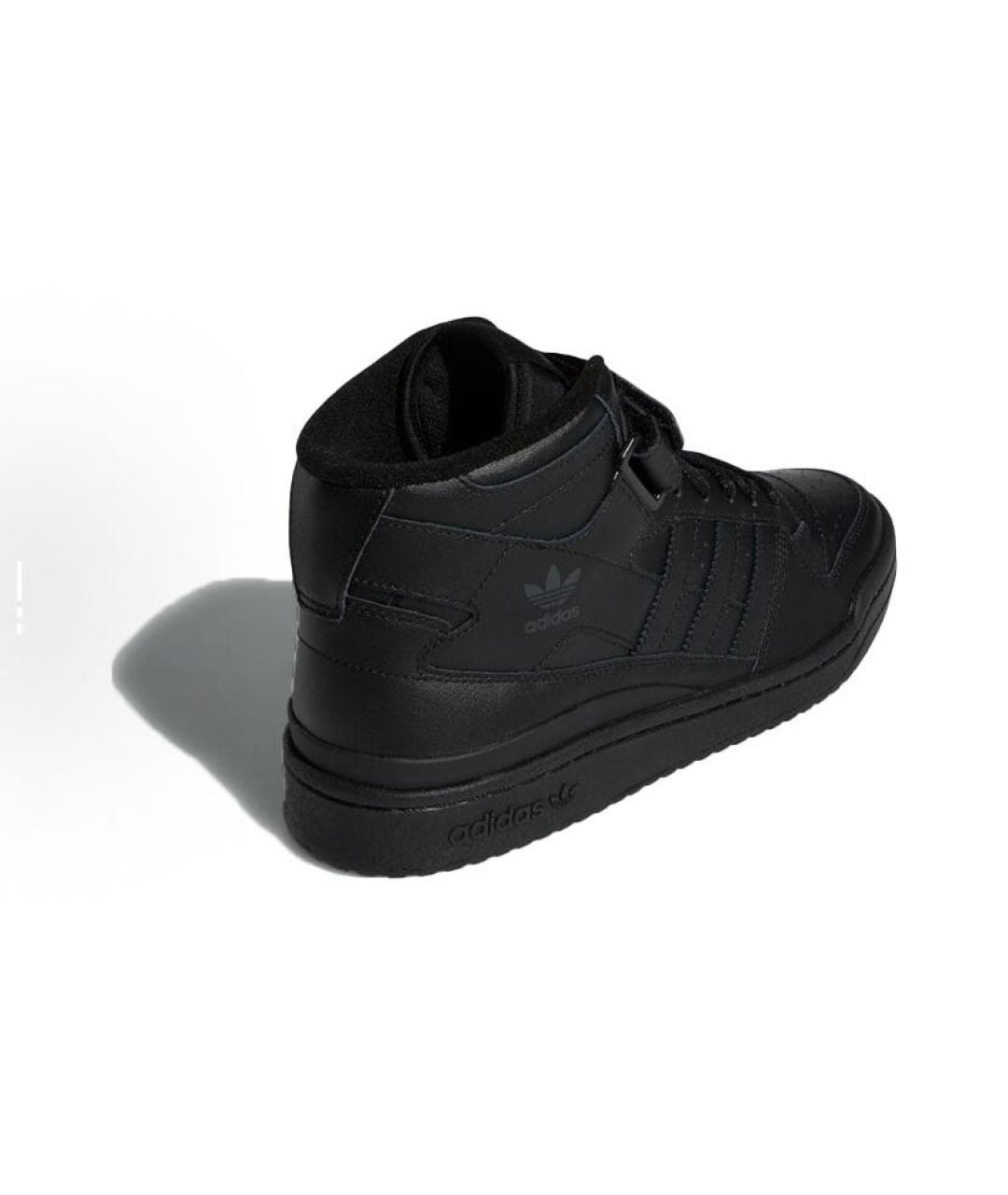 ADIDAS Черные кожаные высокие кроссовки / кеды, фото 5