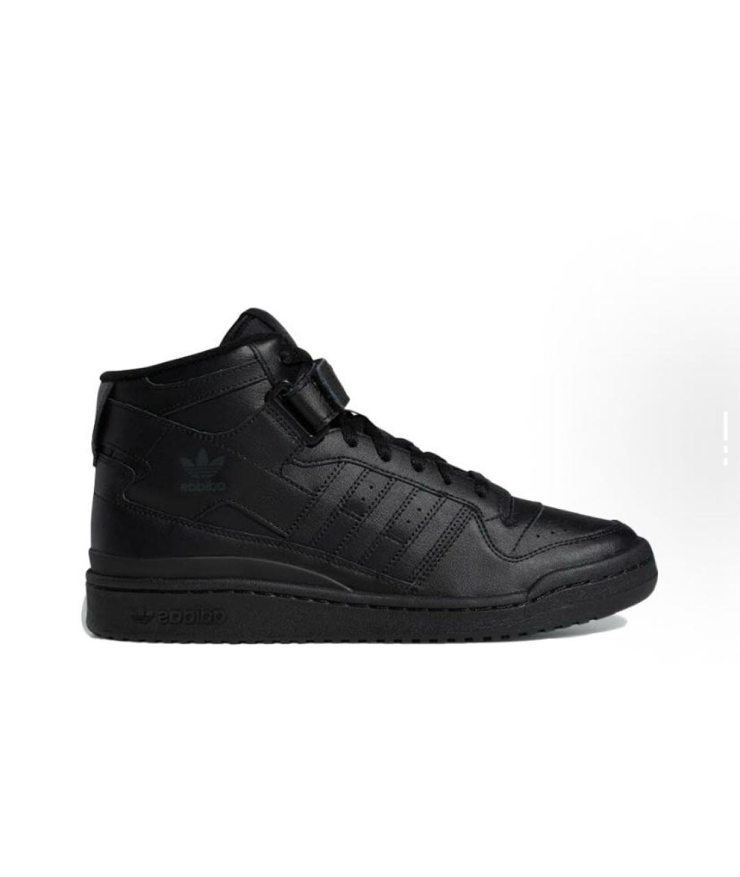 ADIDAS Черные кожаные высокие кроссовки / кеды, фото 7