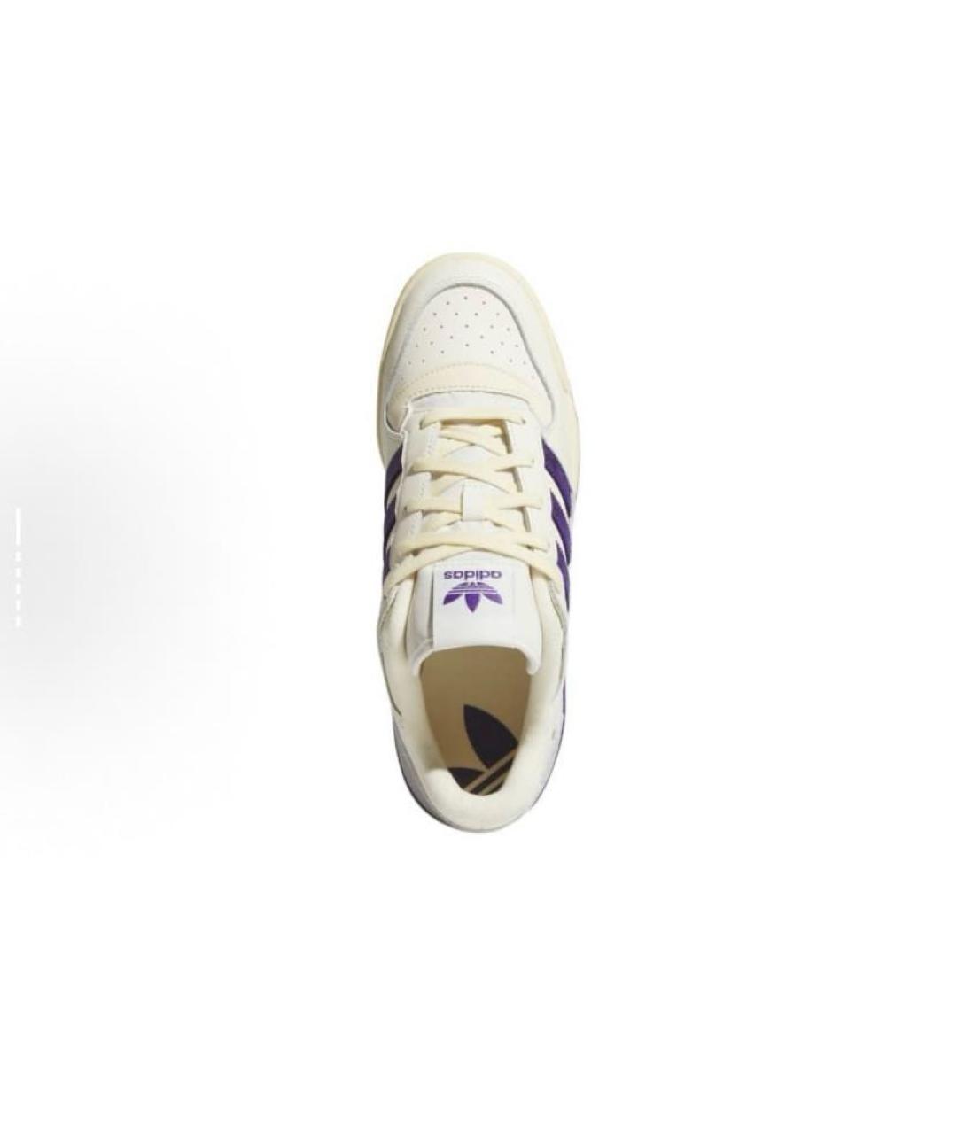 ADIDAS Белые кожаные низкие кроссовки / кеды, фото 4