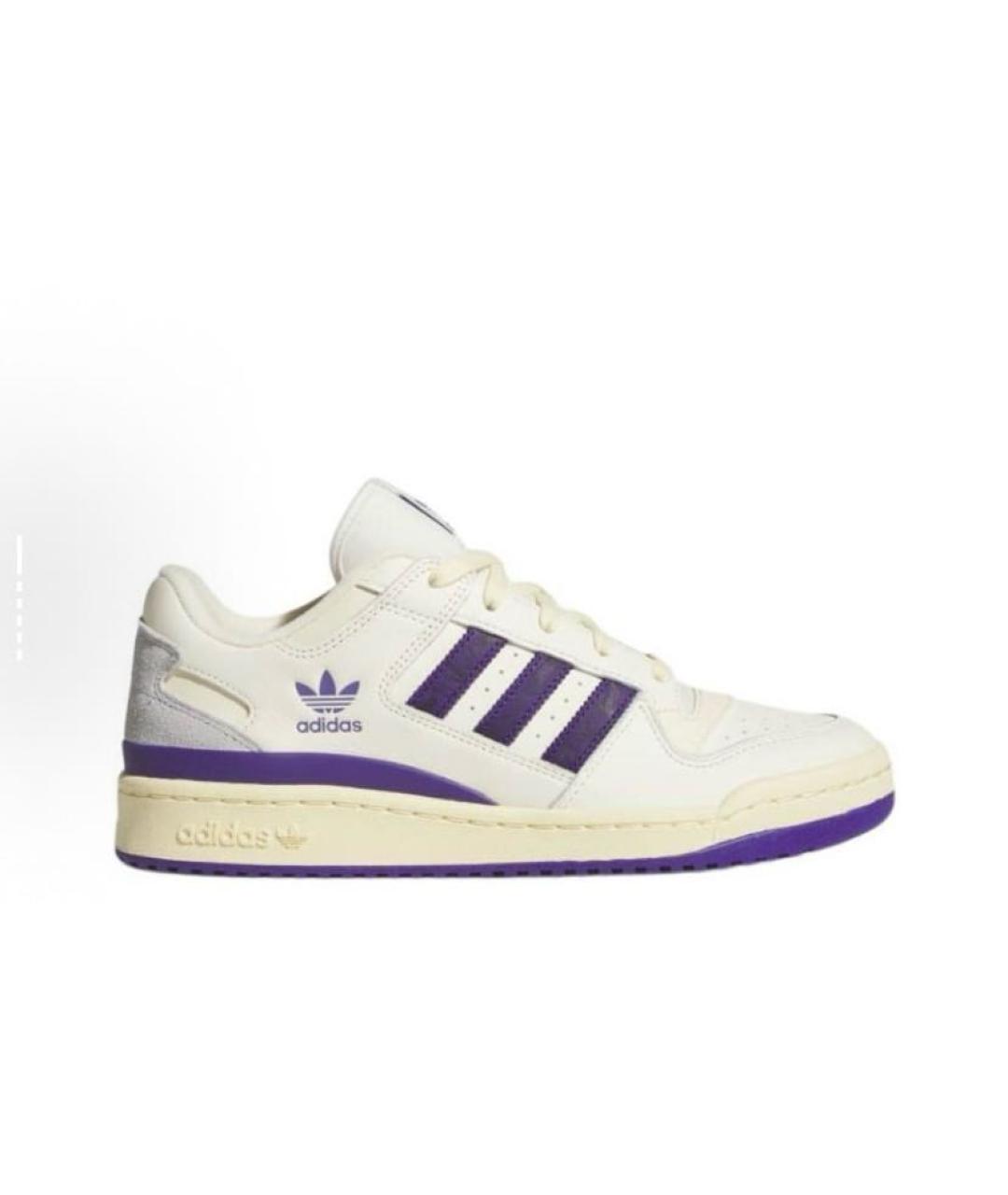ADIDAS Белые кожаные низкие кроссовки / кеды, фото 5