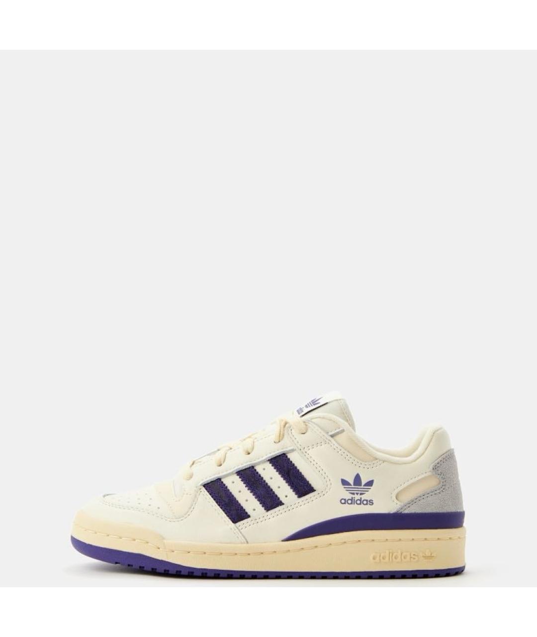 ADIDAS Белые кожаные низкие кроссовки / кеды, фото 2