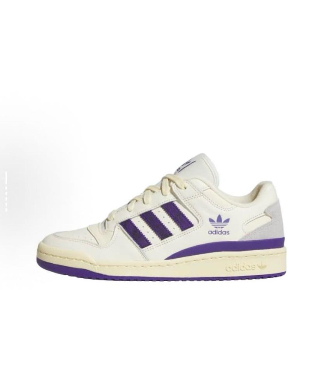 ADIDAS Белые кожаные низкие кроссовки / кеды, фото 3