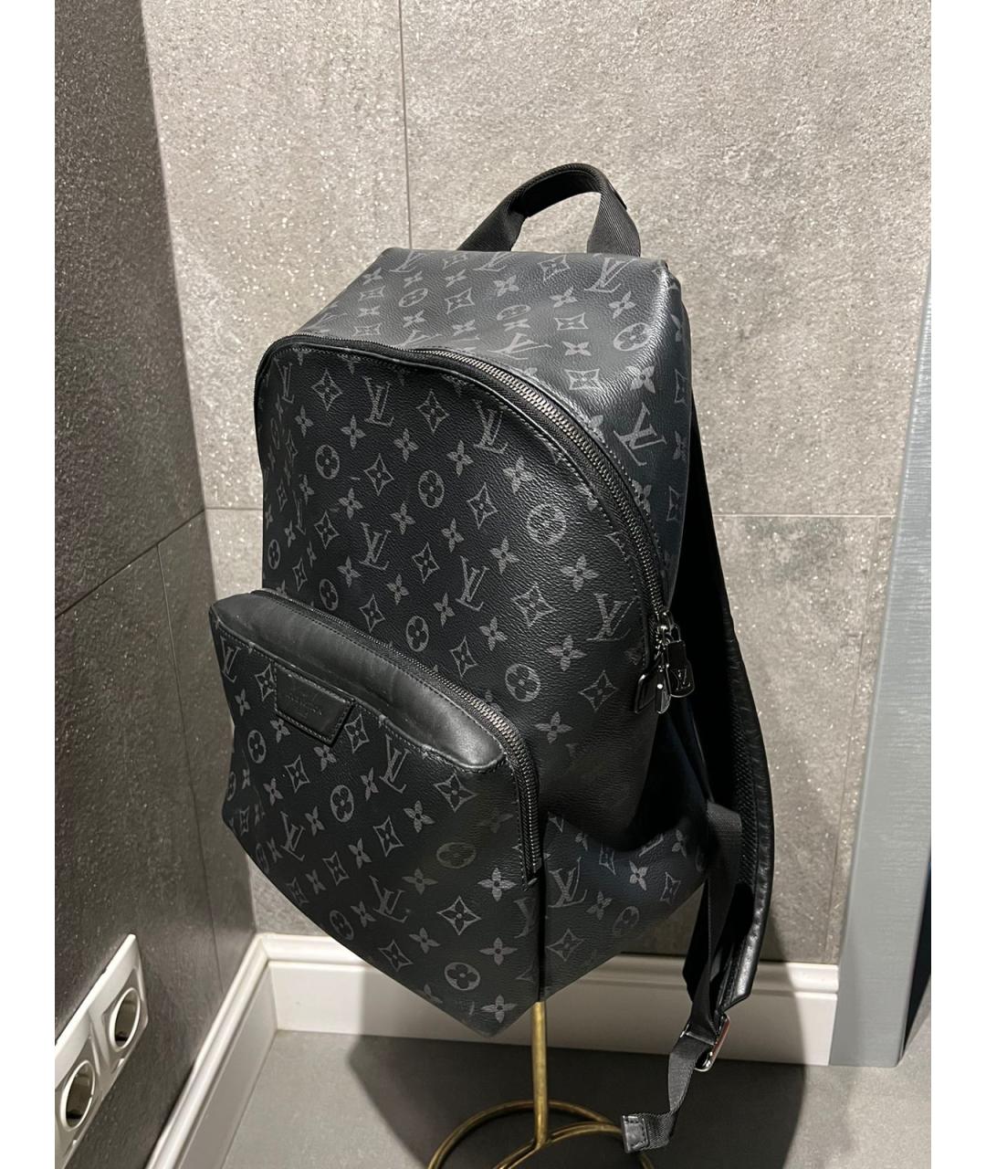 LOUIS VUITTON Черный кожаный рюкзак, фото 2