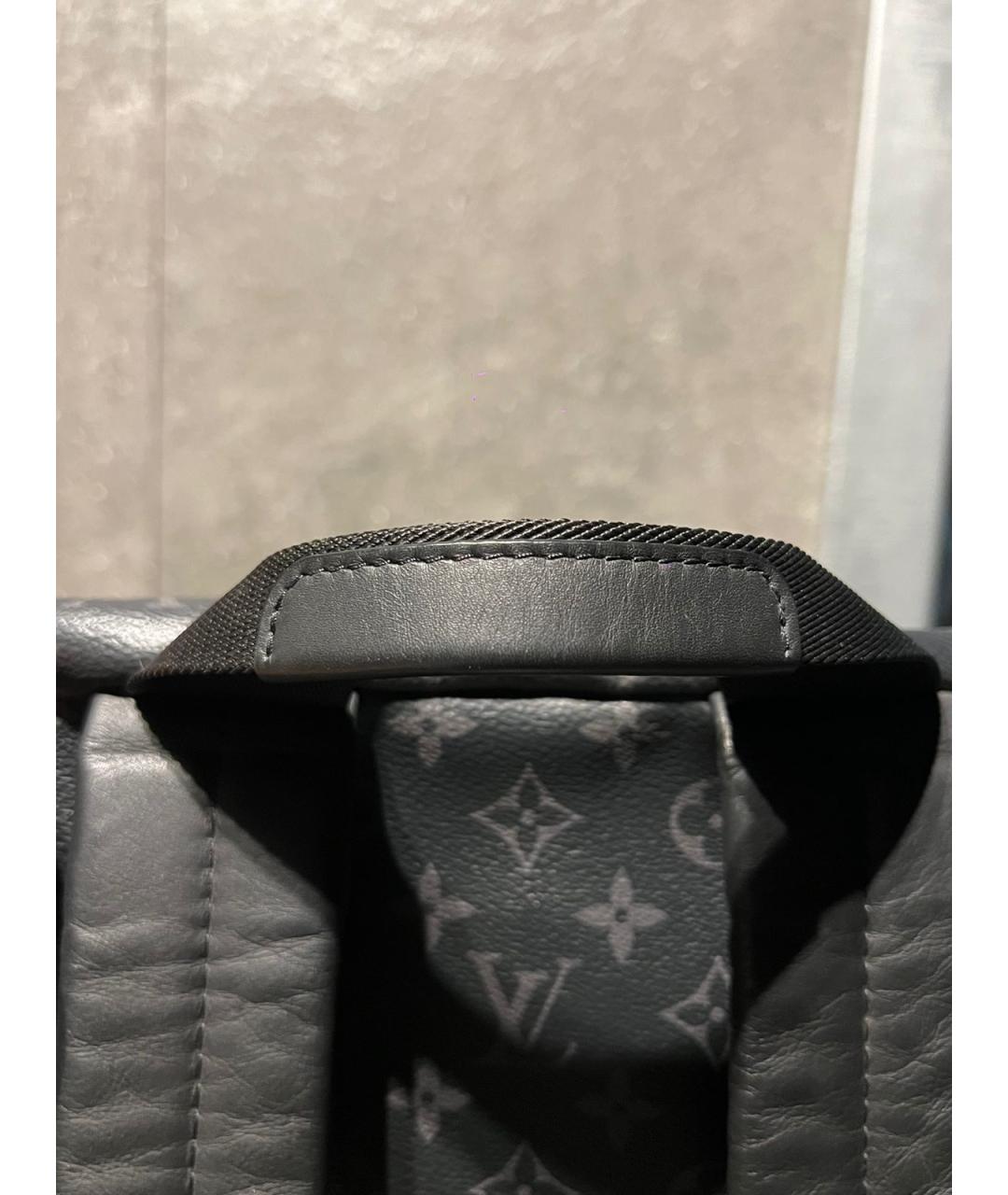 LOUIS VUITTON Черный кожаный рюкзак, фото 6