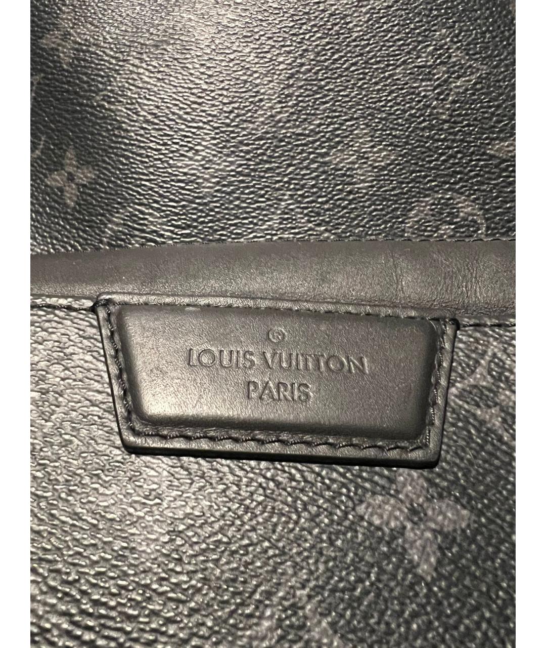 LOUIS VUITTON Черный кожаный рюкзак, фото 5