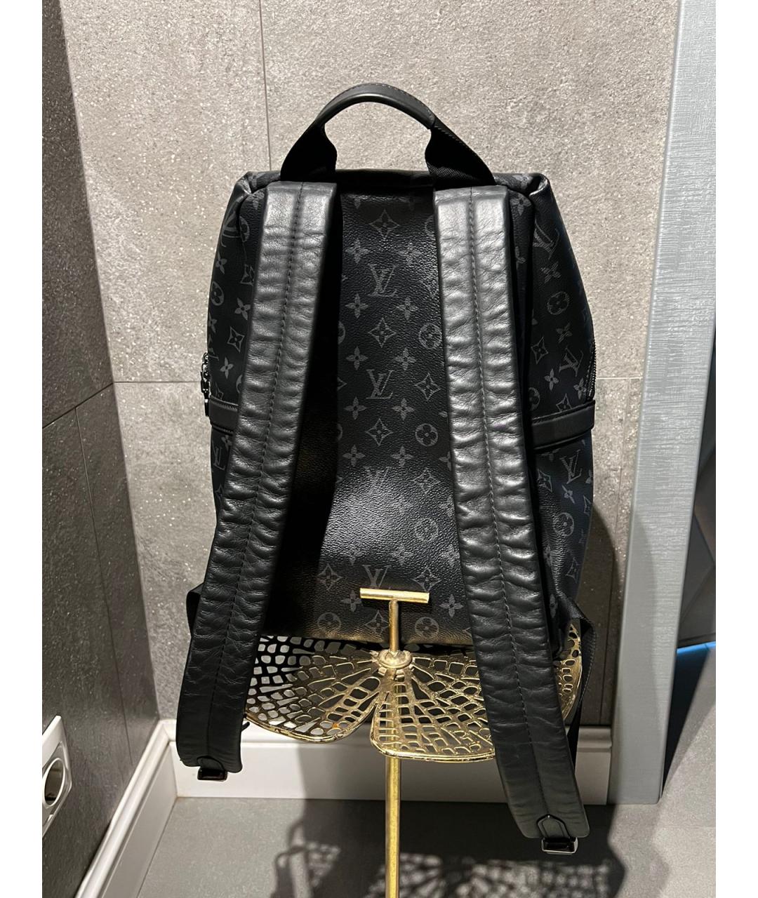 LOUIS VUITTON Черный кожаный рюкзак, фото 3