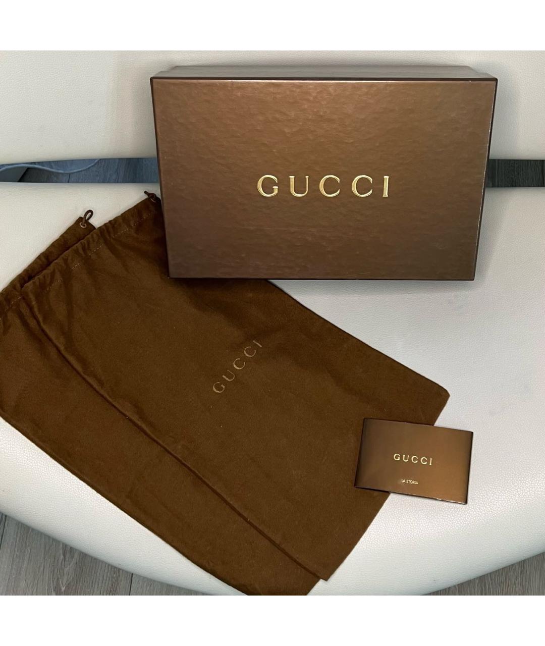 GUCCI Белые кожаные босоножки, фото 8