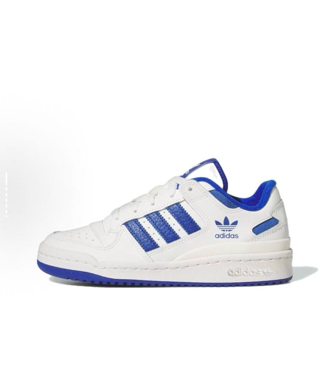 ADIDAS Белые кожаные низкие кроссовки / кеды, фото 3