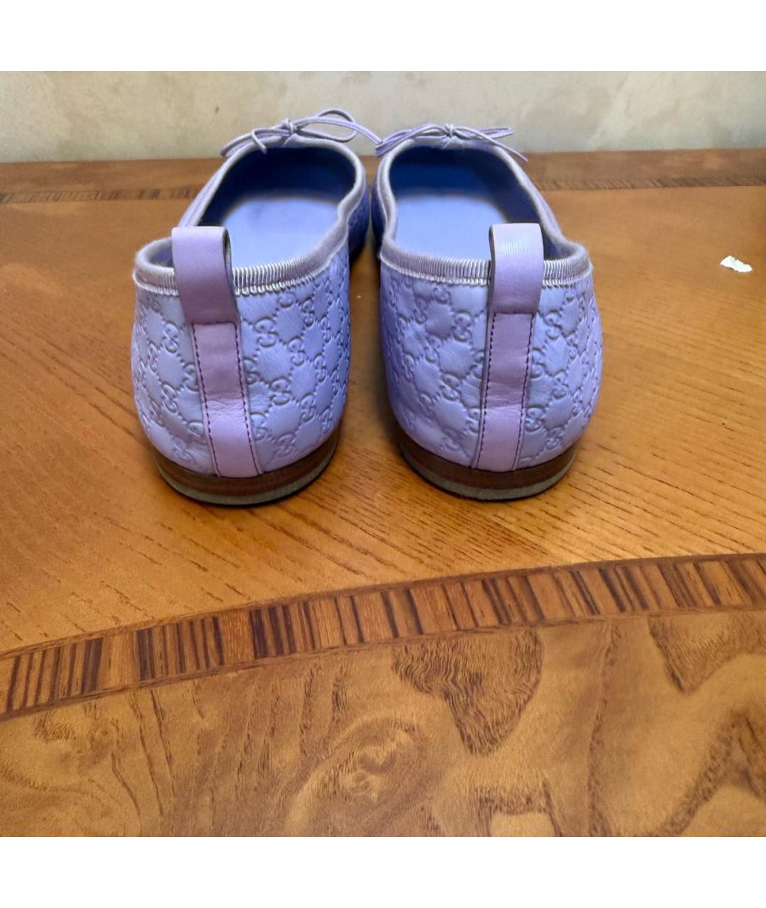 GUCCI Фиолетовые балетки, фото 5
