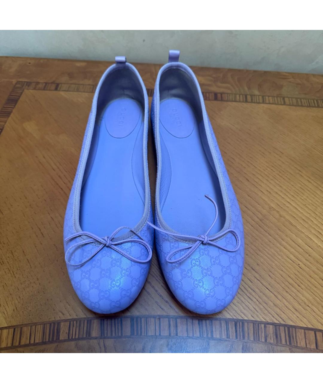 GUCCI Фиолетовые балетки, фото 2