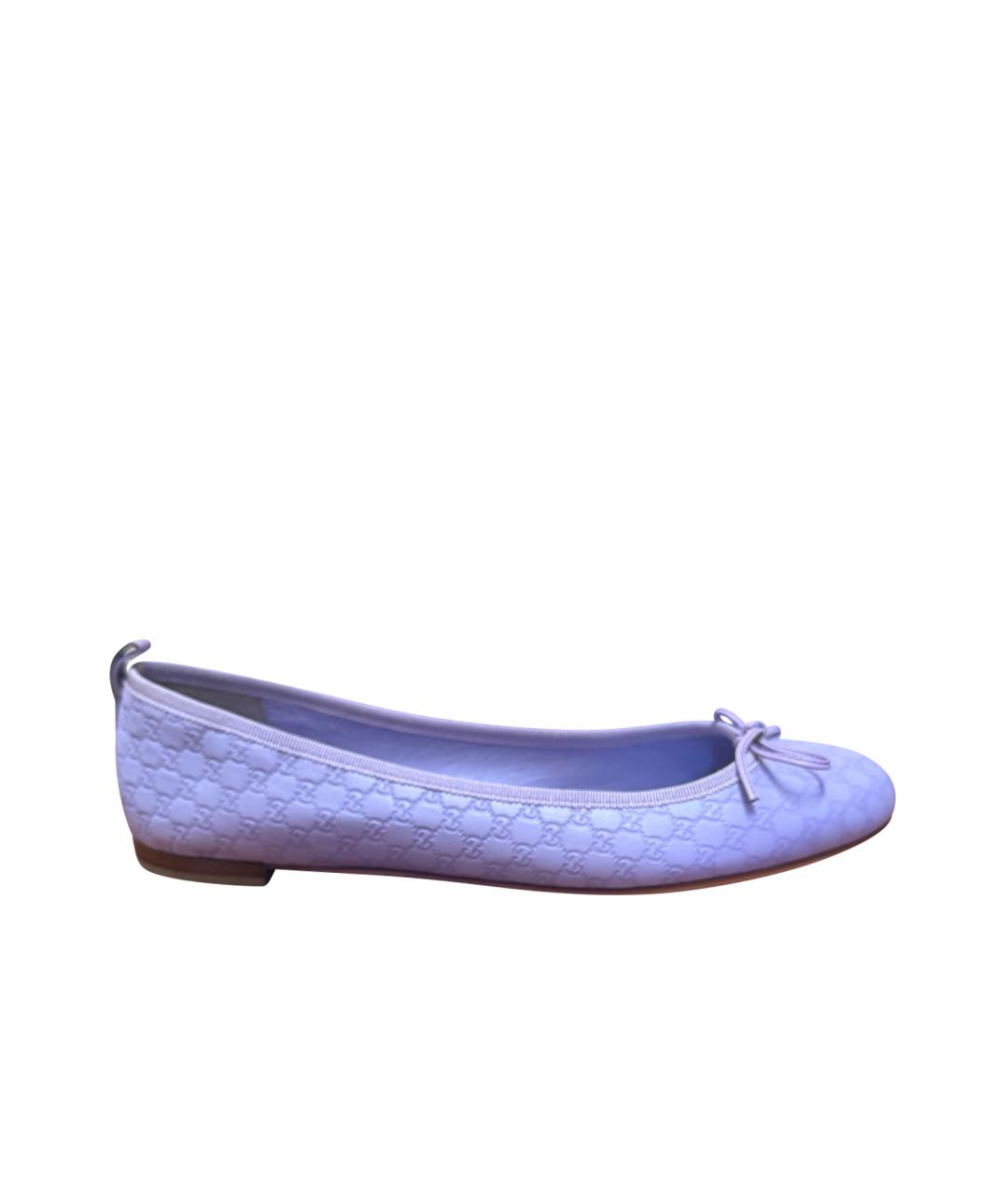 GUCCI Фиолетовые балетки, фото 1