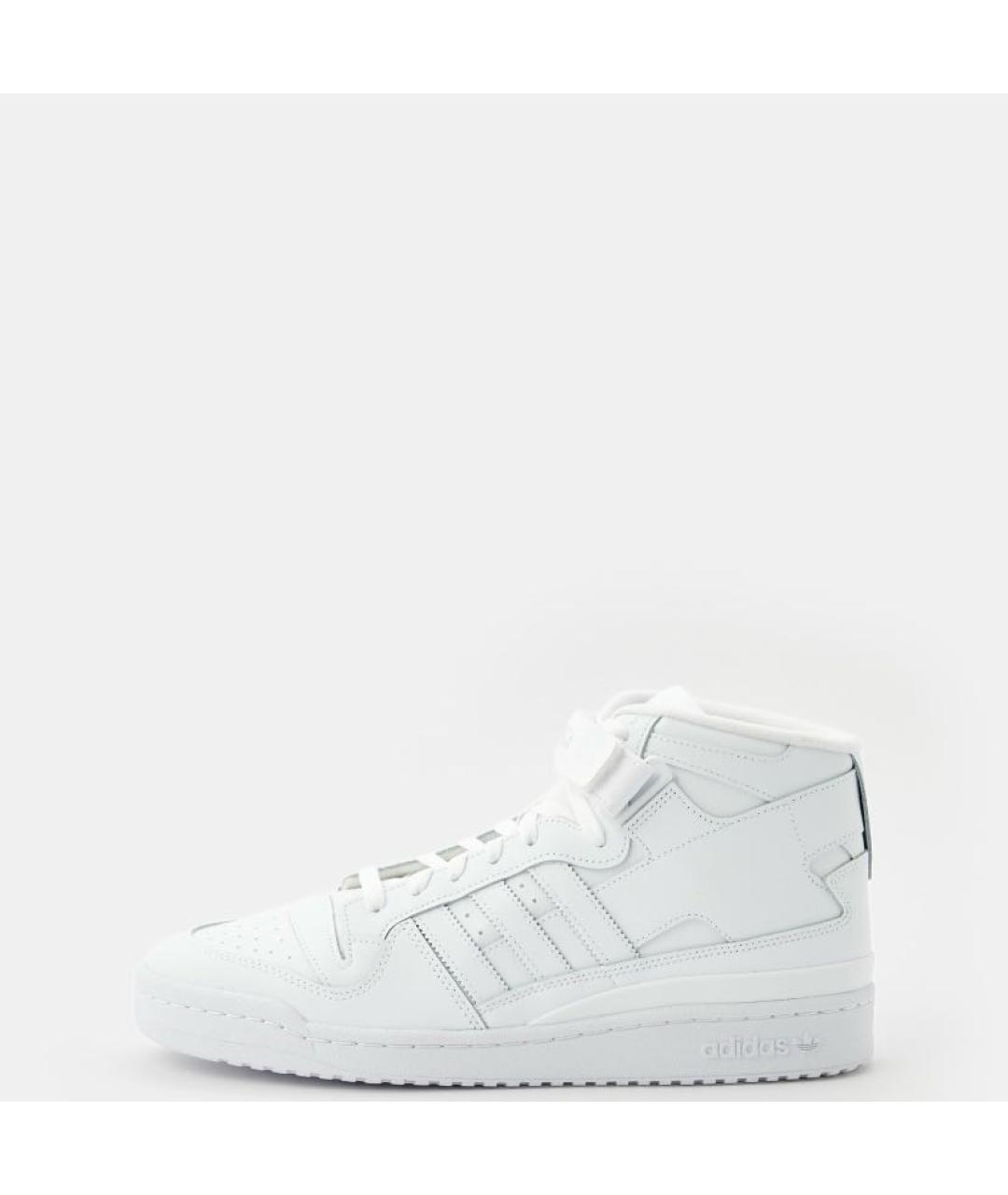 ADIDAS Белые кожаные высокие кроссовки / кеды, фото 2