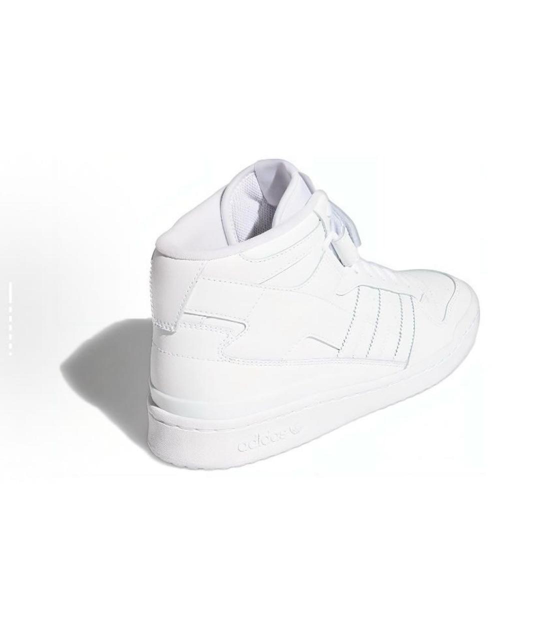 ADIDAS Белые кожаные высокие кроссовки / кеды, фото 3