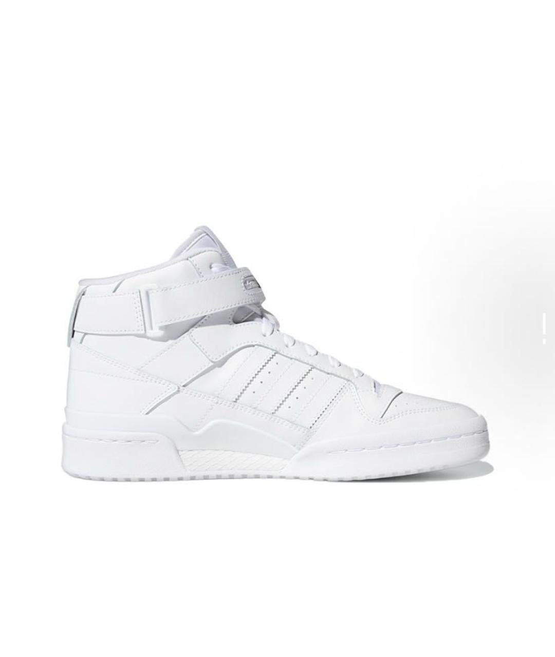 ADIDAS Белые кожаные высокие кроссовки / кеды, фото 6