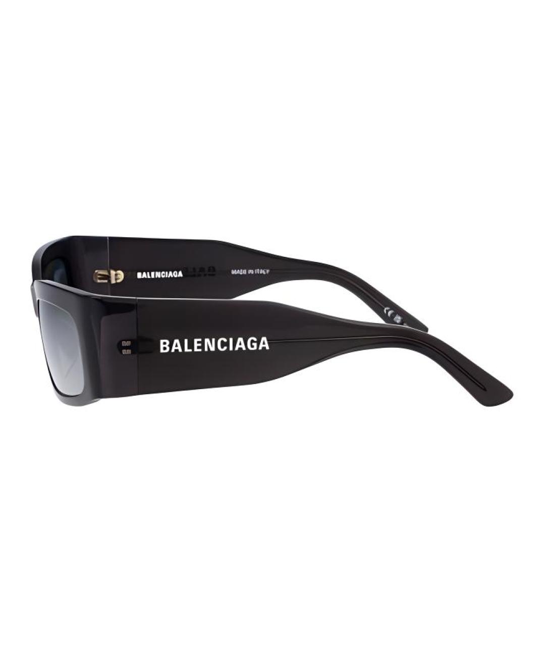 BALENCIAGA Черные пластиковые солнцезащитные очки, фото 4