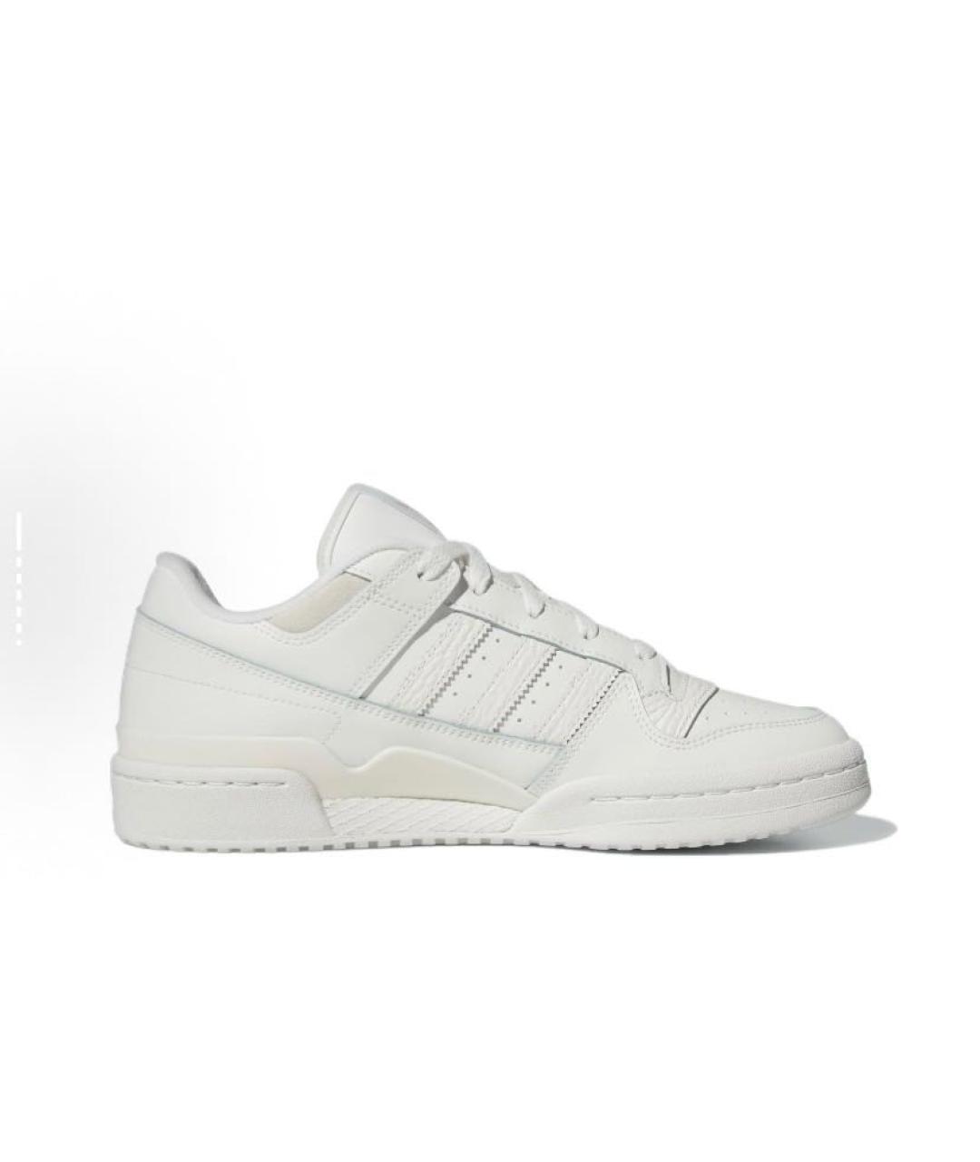 ADIDAS Белые кожаные низкие кроссовки / кеды, фото 3