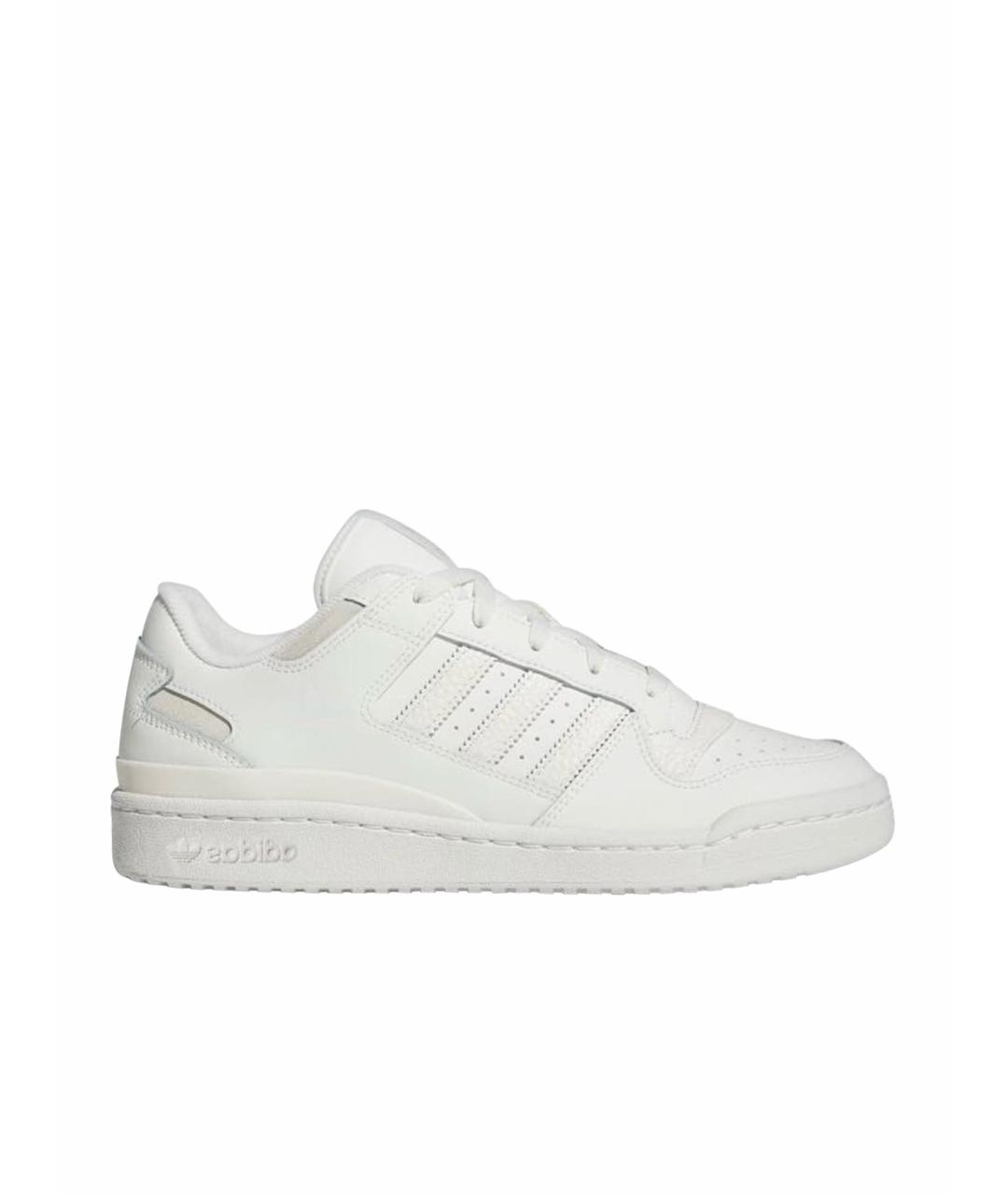 ADIDAS Белые кожаные низкие кроссовки / кеды, фото 1