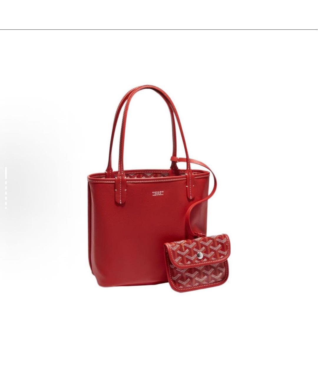 GOYARD Красная сумка тоут, фото 7