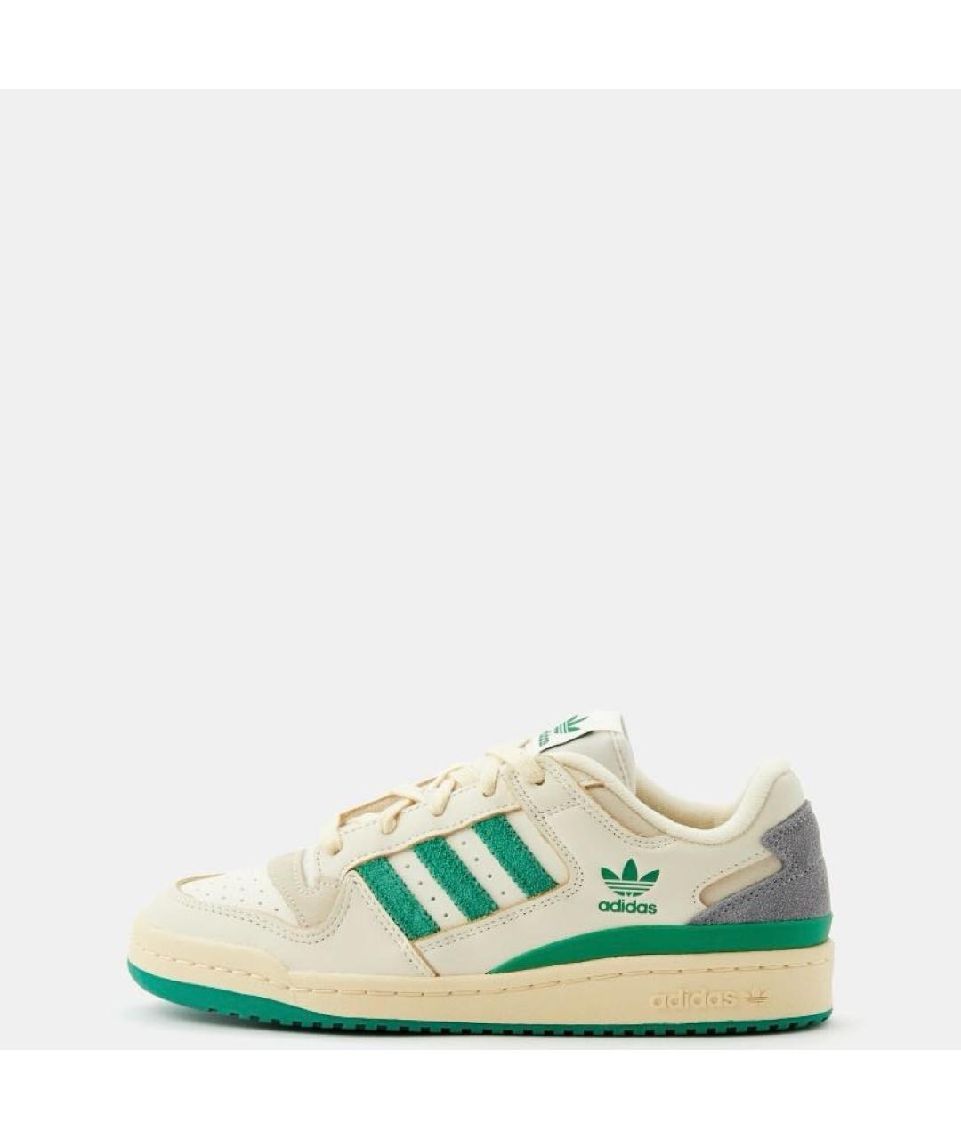 ADIDAS Бежевые кожаные низкие кроссовки / кеды, фото 2